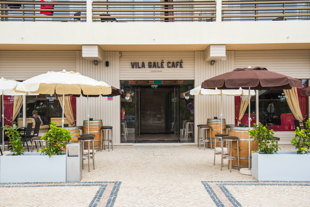 Entrance to Vila Gale Cafe at Vila Gale Ampalius