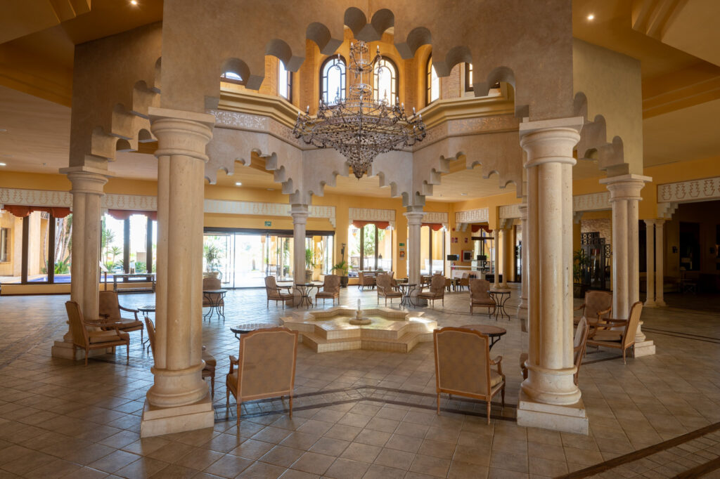 Indoor reception seating area at Vila Gale Isla Canela