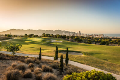 Bunkers on fairway at Villaitana - Levante Course