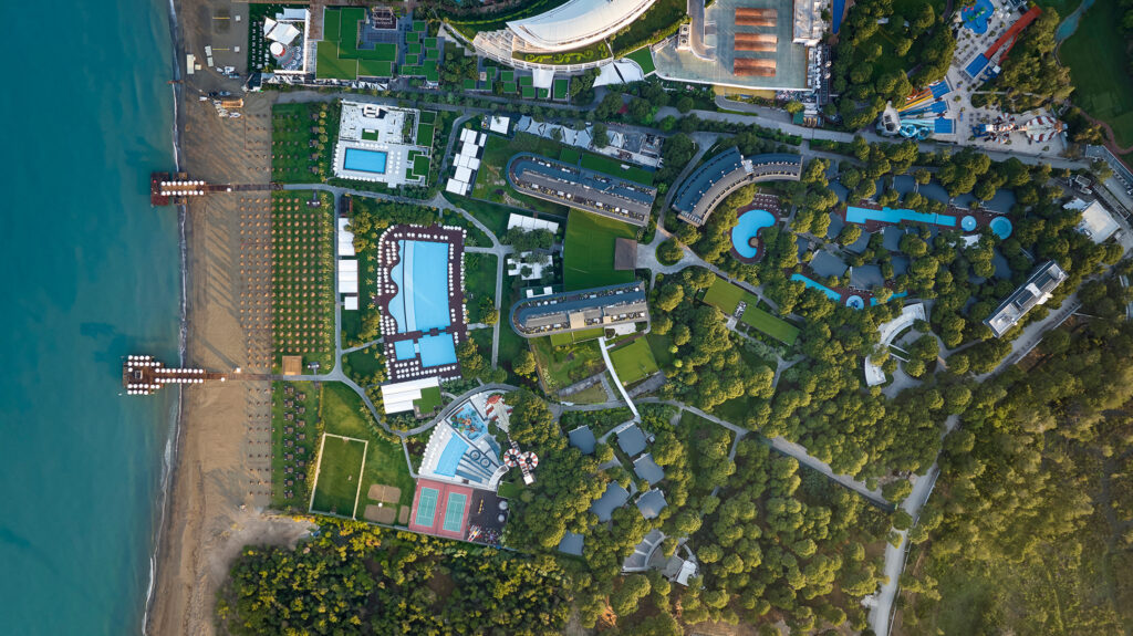 Aerial view of Voyage Belek Golf & Spa