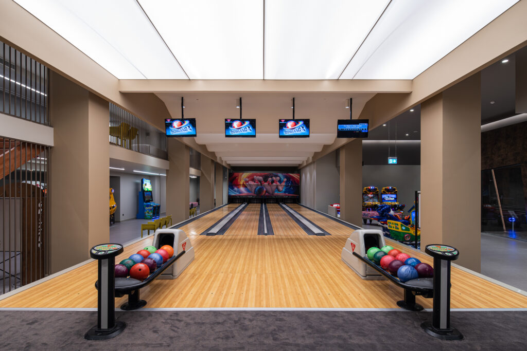 Indoor bowling alley at Voyage Belek Golf & Spa