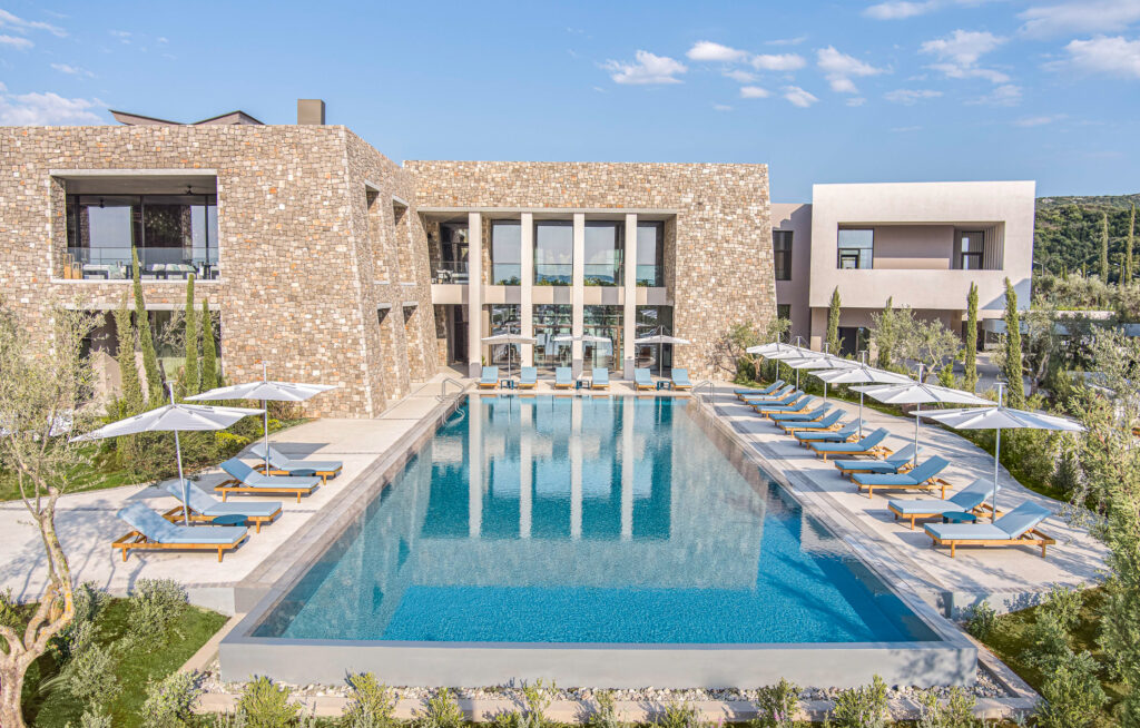 Outdoor pool at W Costa Navarino