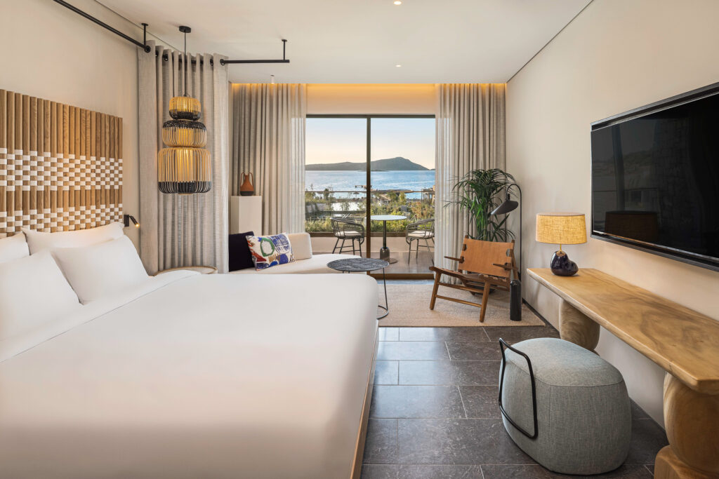 Double bed accommodation at W Costa Navarino