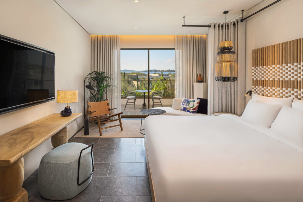 Double bed accommodation at W Costa Navarino