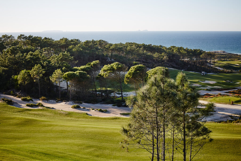 Fairway with sand and trees at West Cliffs Golf Links