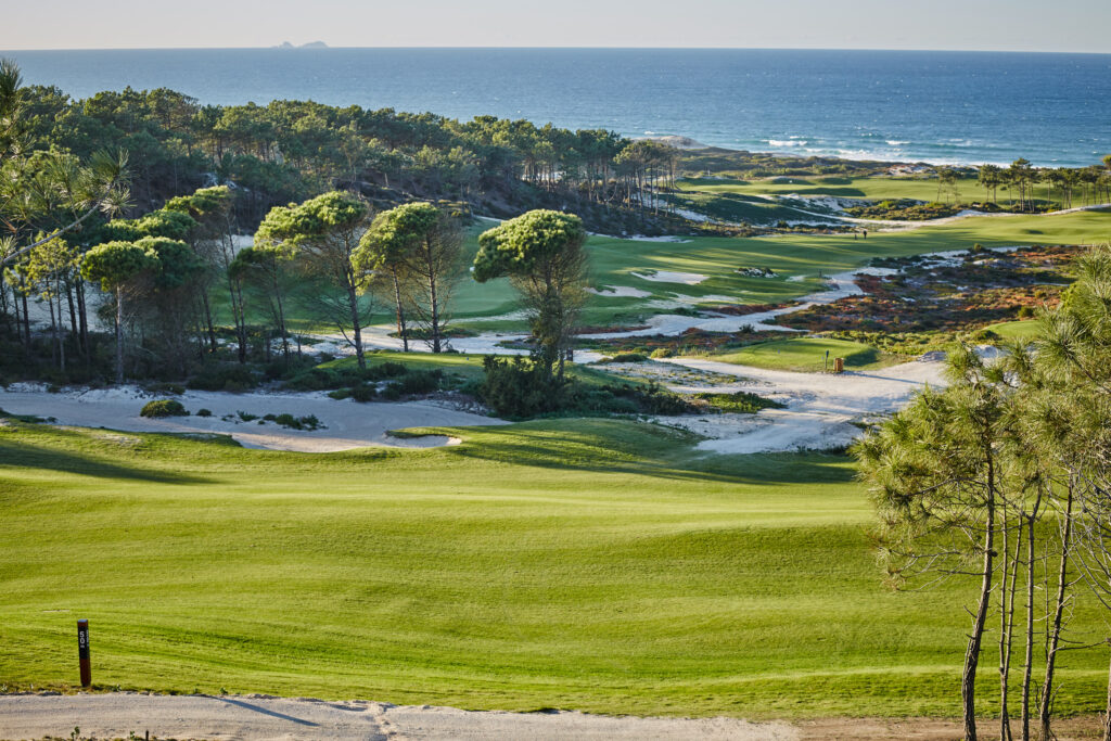 Fairway with sand and trees at West Cliffs Golf Links