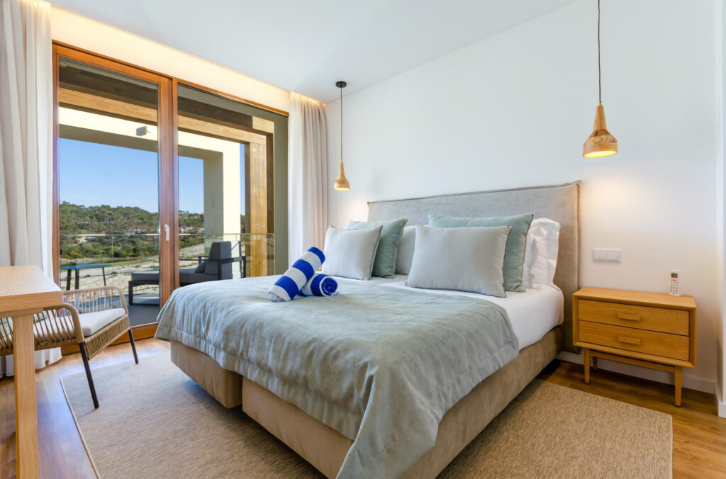Twin bed accommodation at West Cliffs Ocean Golf Resort