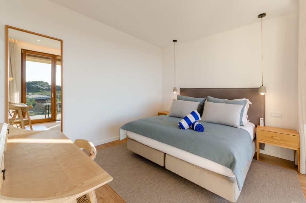 Double bed accommodation at West Cliffs Ocean Golf Resort