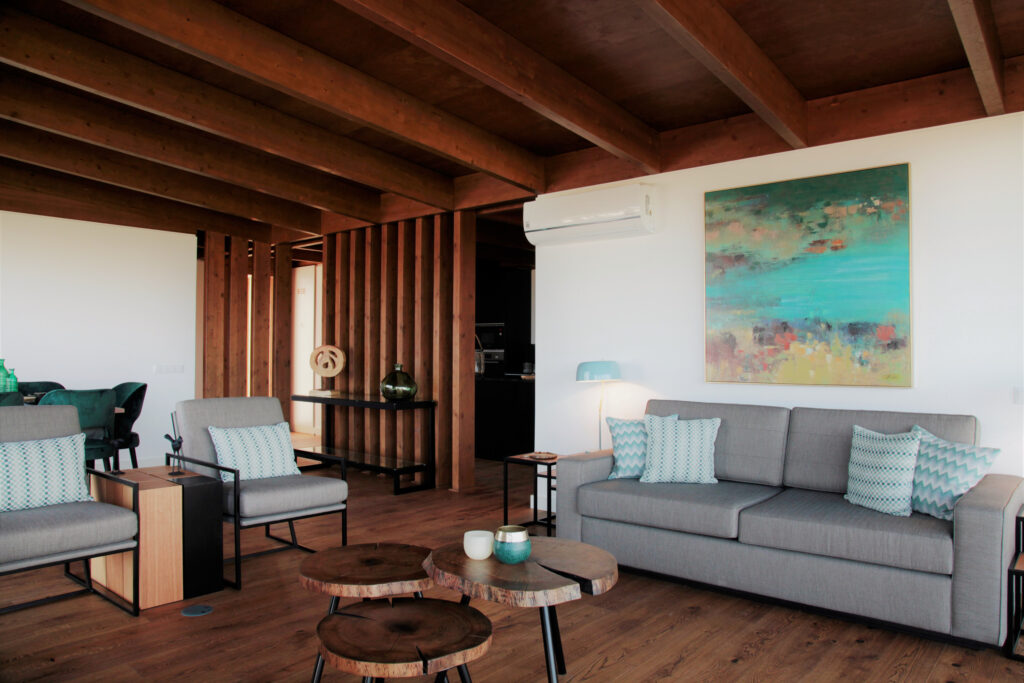Accommodation living area at West Cliffs Ocean Golf Resort