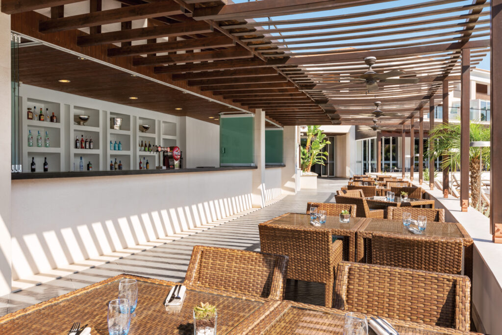 Outdoor dining area at Wyndham Grand Algarve