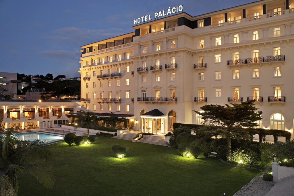 Palacio Estoril entrance and gardens. For golfing holidays in Portugal, Lisbon is an excellent choice.