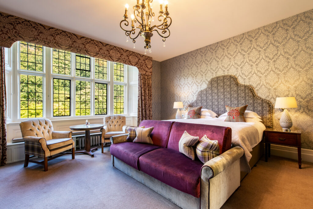 Double bed accommodation at Bovey Castle