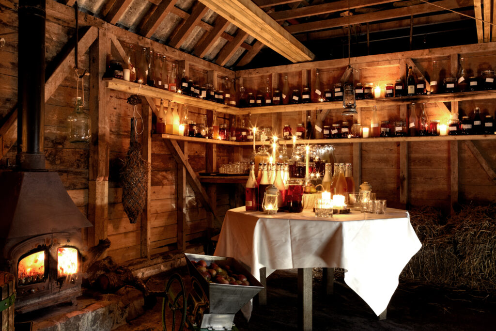 Barn for making cider and sloe gin at Bovey Castle