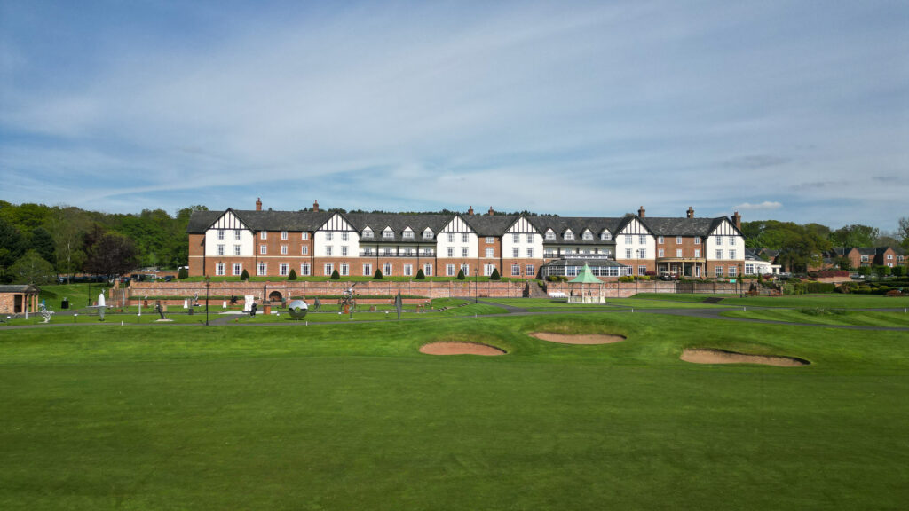 Building at Carden Park - Nicklaus Course with bunkers on fairway in front