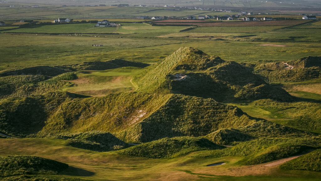 Mounds on fairway at Carne Golf Links