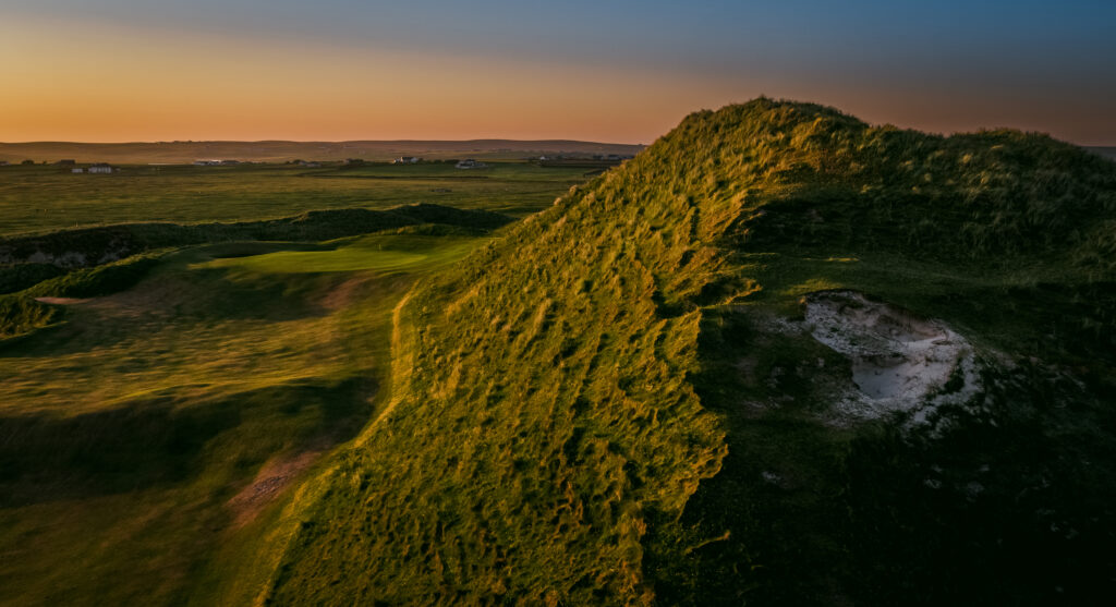 Mound on fairway at Carne Golf Links