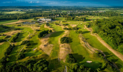 Aerial view of the golf course at Castlemartyr Resort