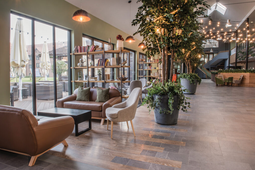 Indoor seating area at De Vere Wokefield Estate