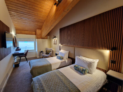 Twin bed accommodation at The Dorset Golf & Country Club