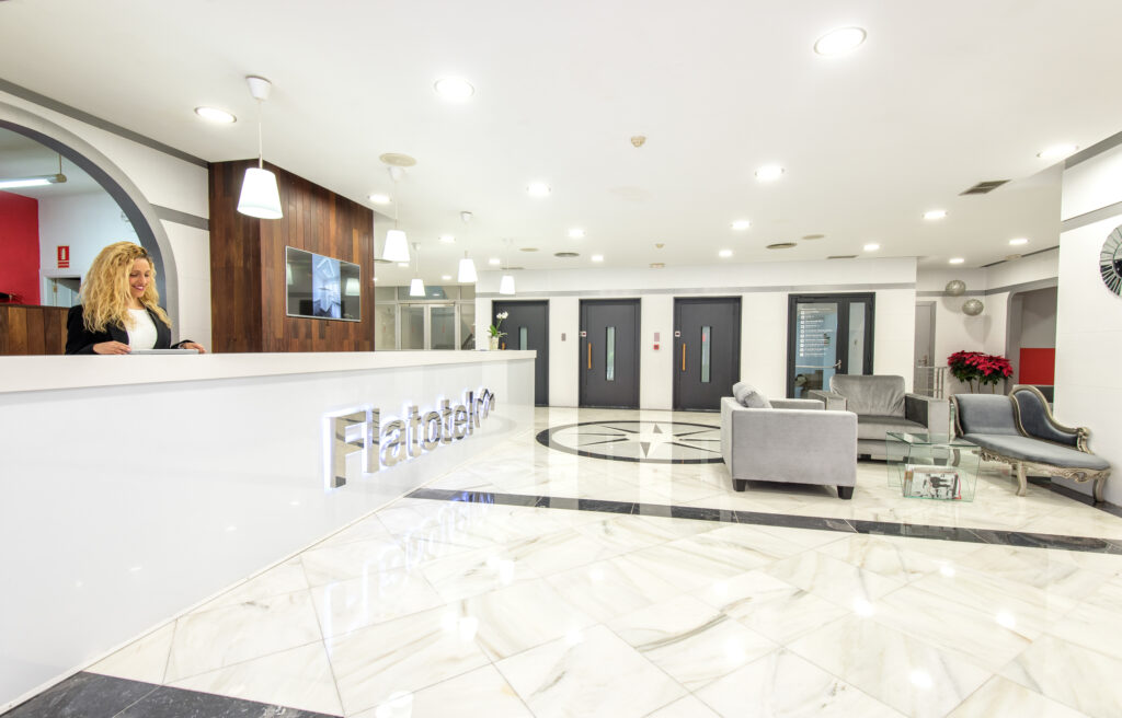 Reception area at Flatotel International Hotel