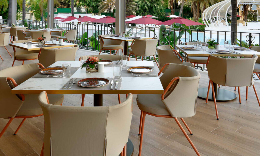 Outdoor dining at Hard Rock Hotel Marbella