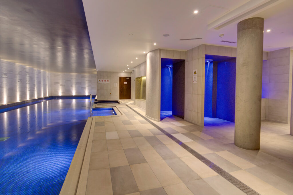 Indoor pool at Hilton Bournemouth