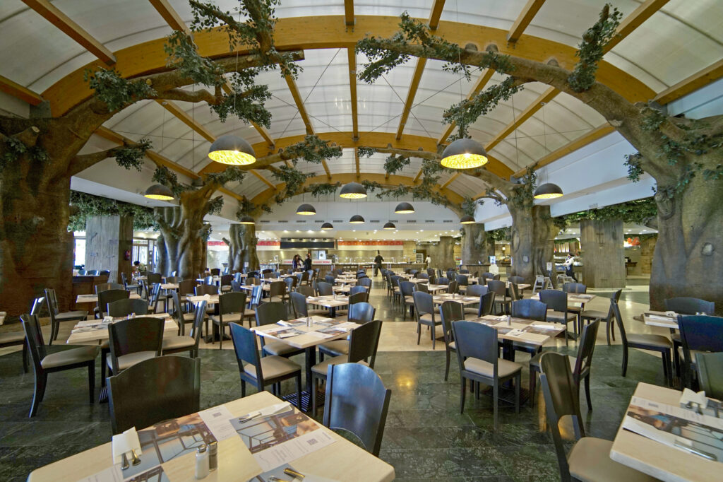 Indoor dining at Holiday Polynesia Hotel