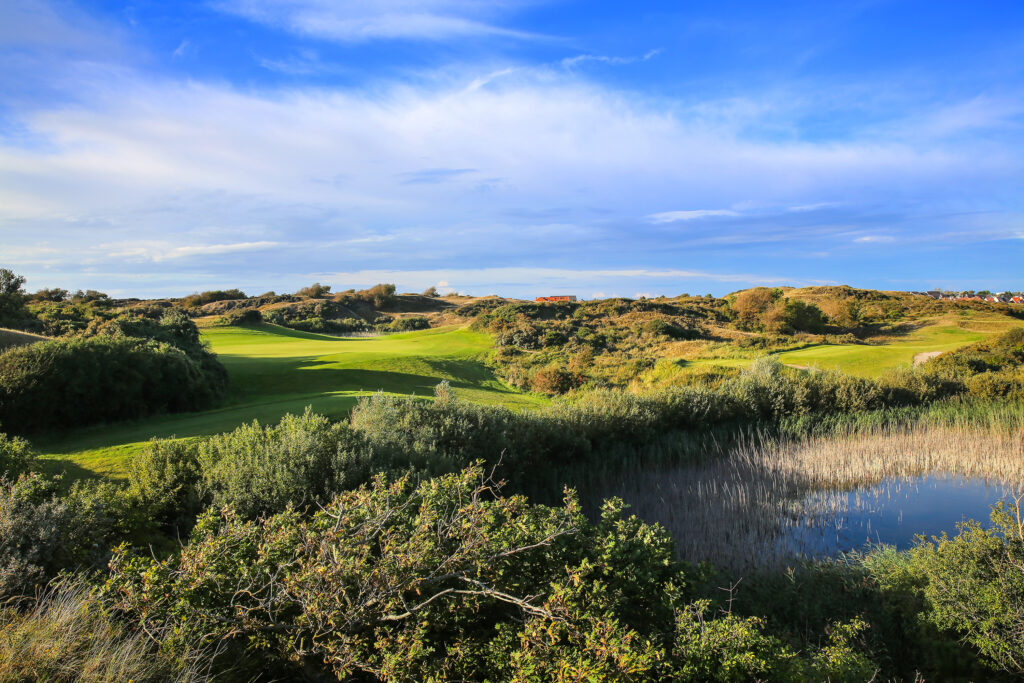 Pond on fairway at Belle Dune