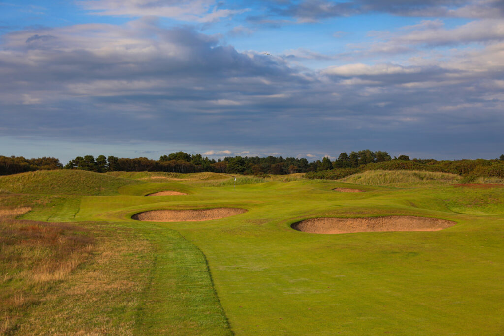 Bunkers on fairway at Formby Golf Club