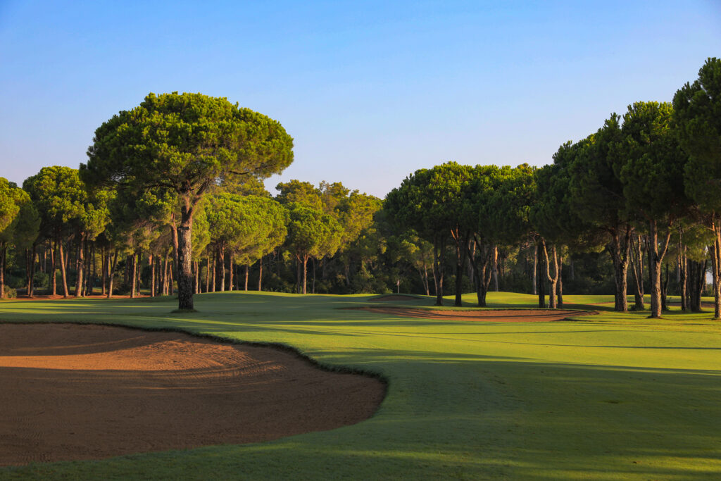 Bunkers on fairway with trees around at Gloria - Old Golf Course