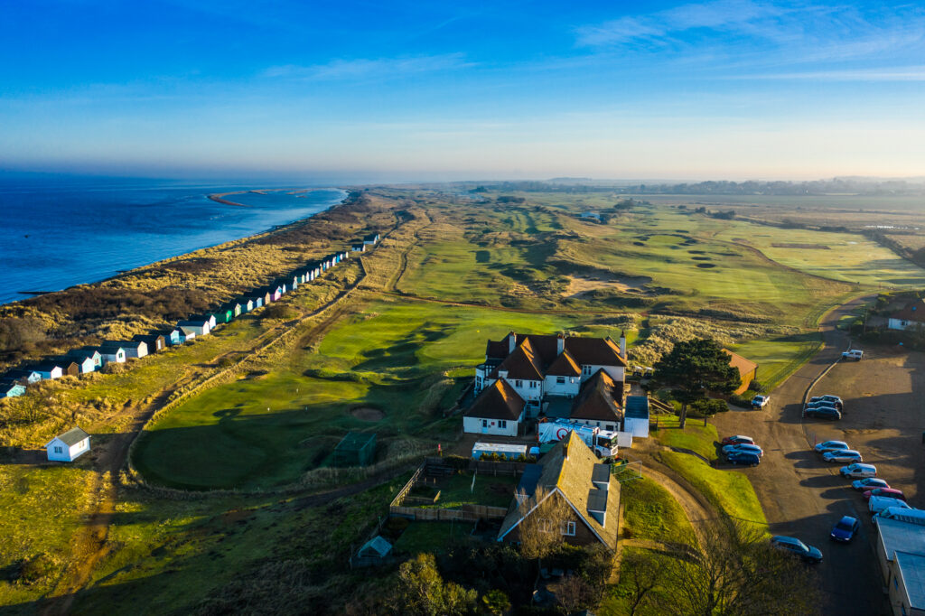 Aerial view of Hunstanton Golf Club with building