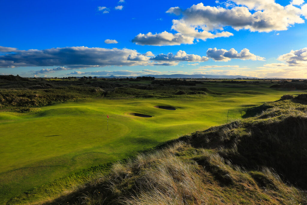 Hole with bunkers at Portmarnock Golf Club