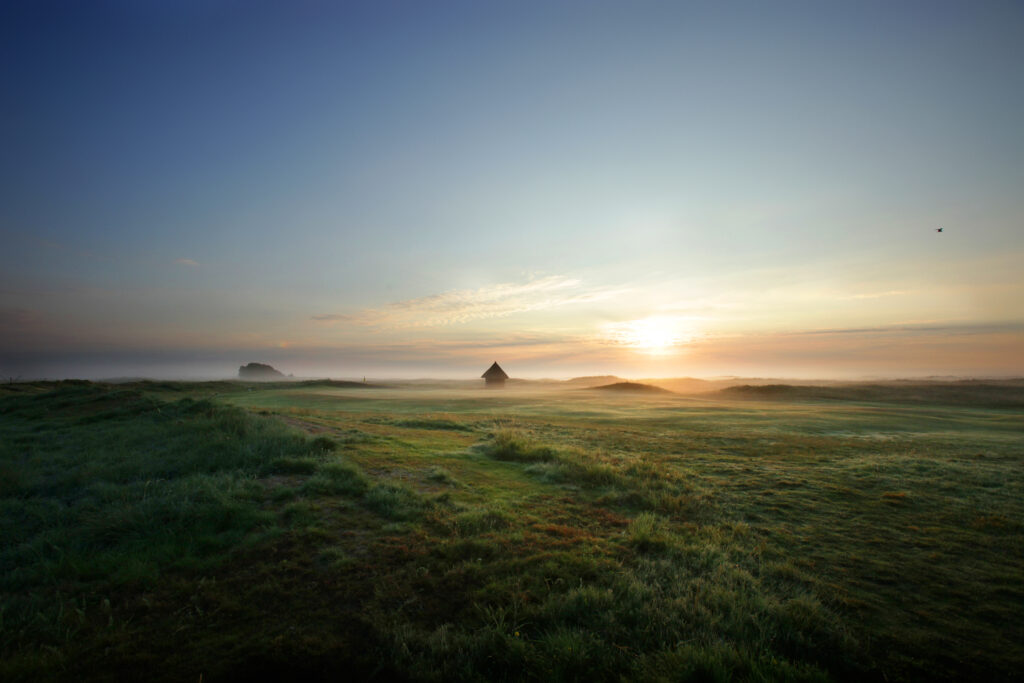 Fairway with mist over it at Prince's Golf Club