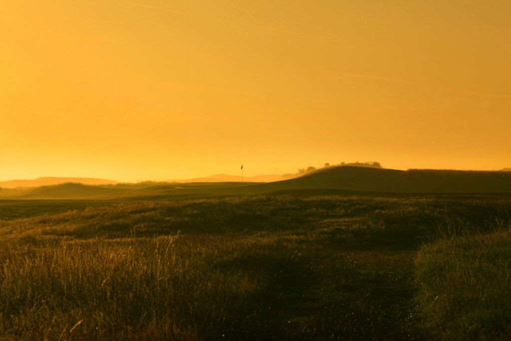 Royal St George's Golf Club at sunset