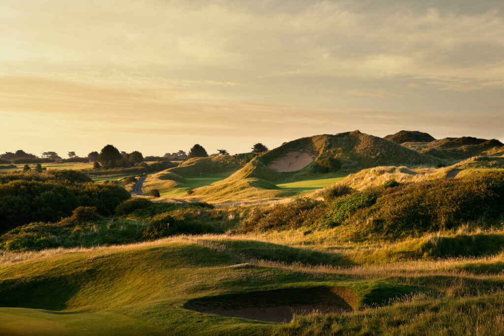 Bunkers on fairway at St Enodoc Golf Club - Church Course