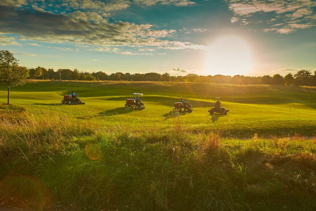 Buggies on the fairway at The Grove - Championship