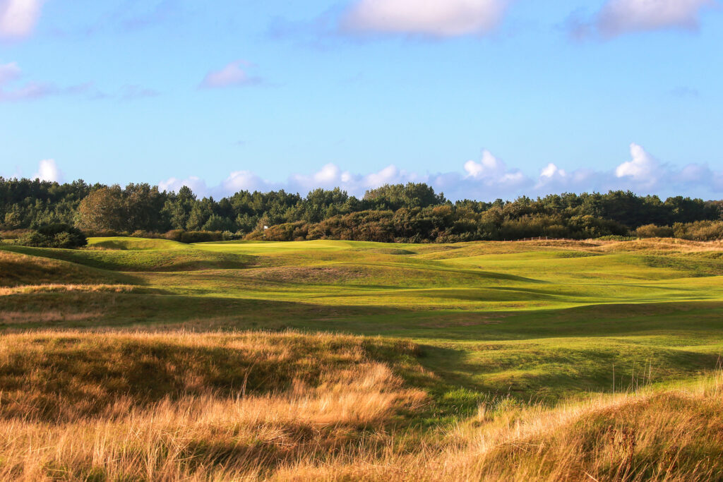 Fairway at Wimereux Golf Course with trees in background