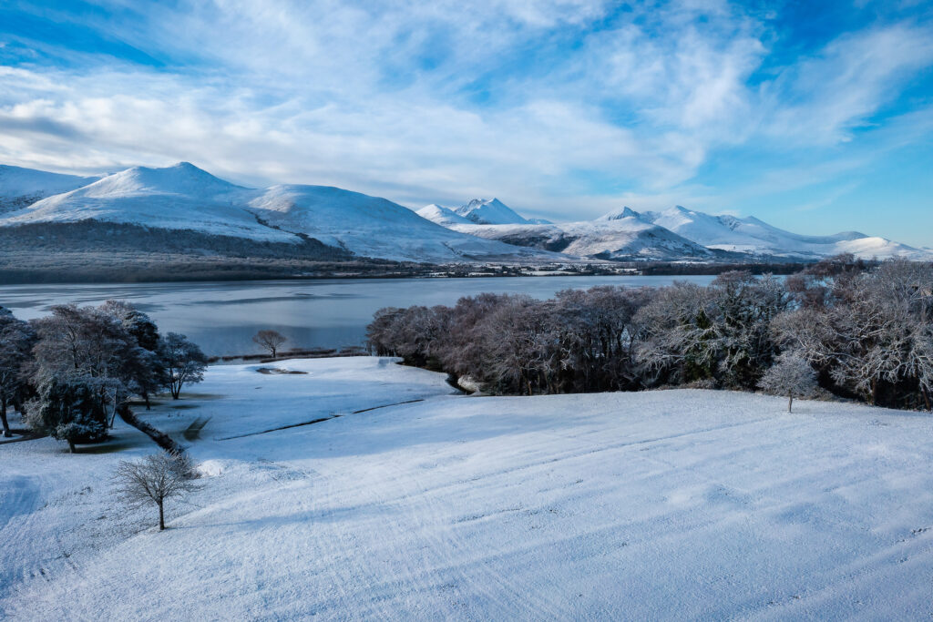 Killarney Golf & Fishing Club - Killeen Course at winter, covered in snow