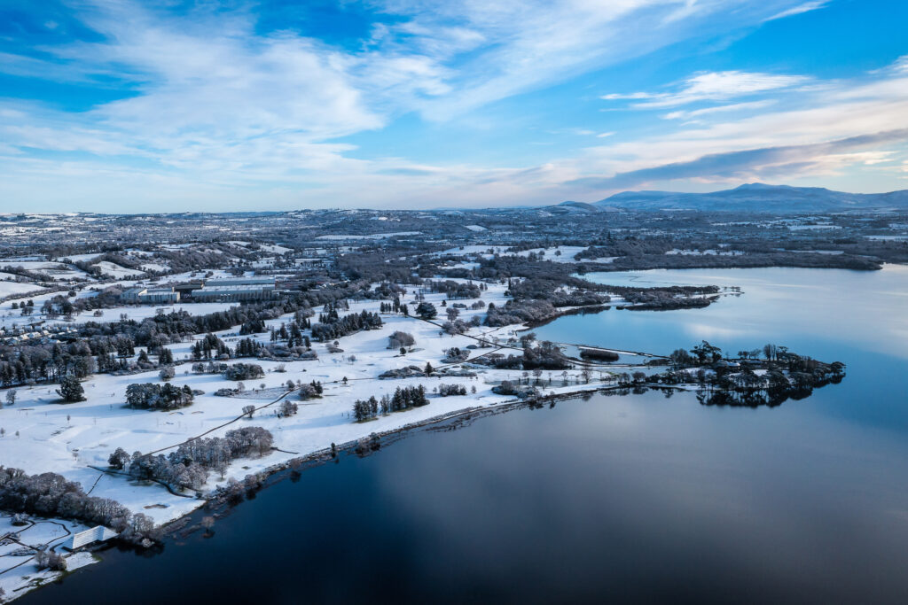 Killarney Golf & Fishing Club - Killeen Course at winter, covered in snow