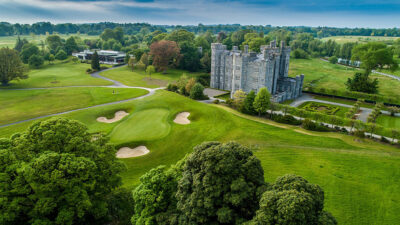 Aerial view of the exterior of Killeen Castle Golf Resort