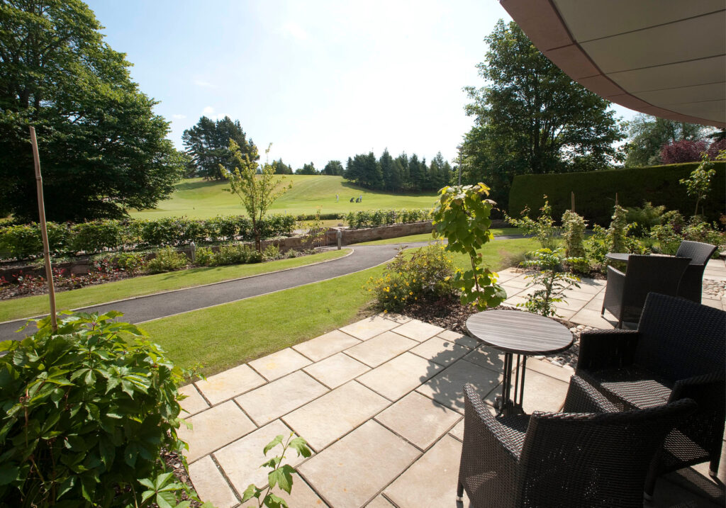 Outdoor seating area at Kingsmills Hotel