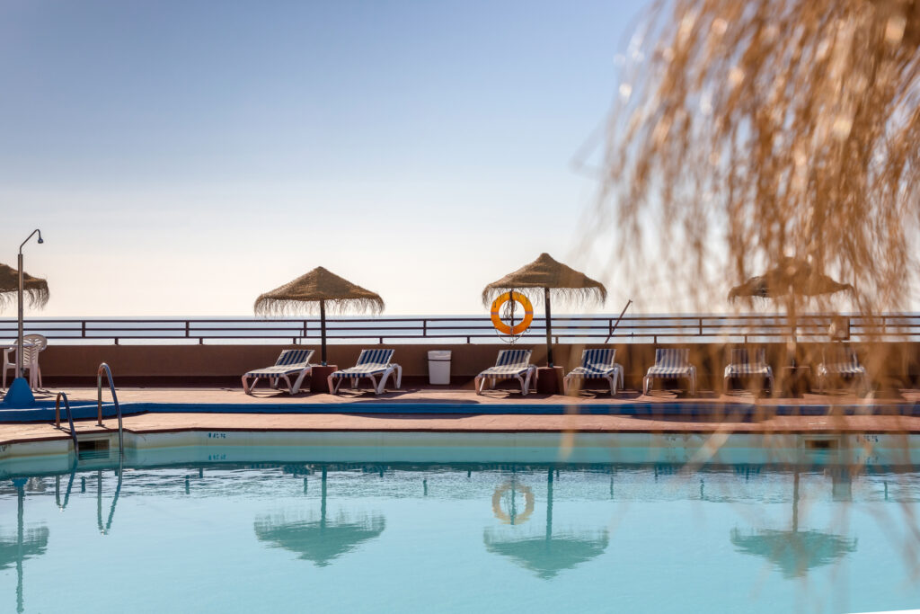 Outdoor pool at Las Palmeras