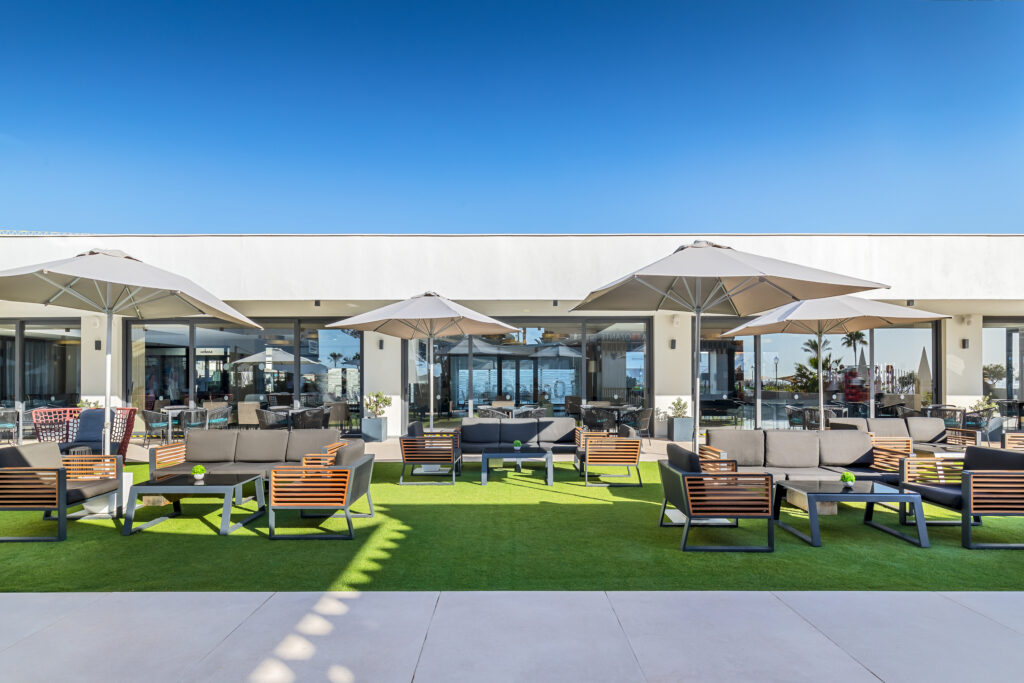 Outdoor seating area at Occidental Fuengirola