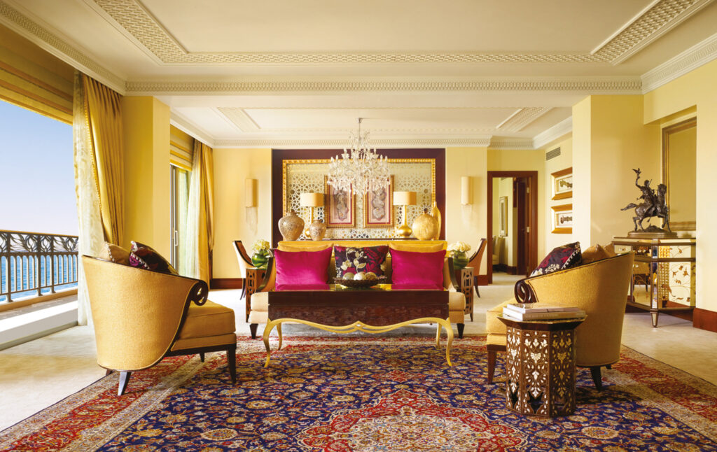 Accommodation living area at One & Only Royal Mirage Dubai Jumeirah