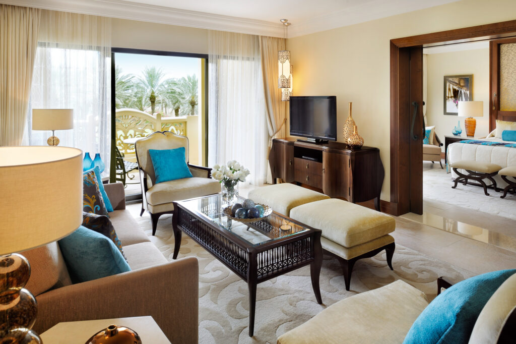 Accommodation living area at One & Only Royal Mirage Dubai Jumeirah