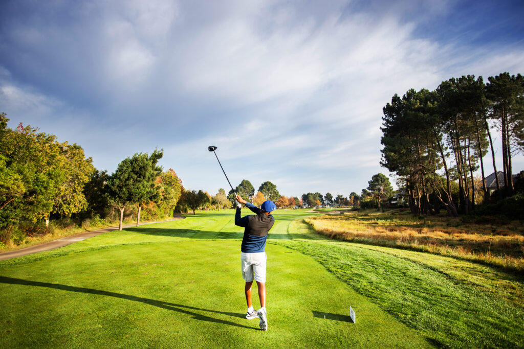 Person teeing off at Pearl Valley Golf Course