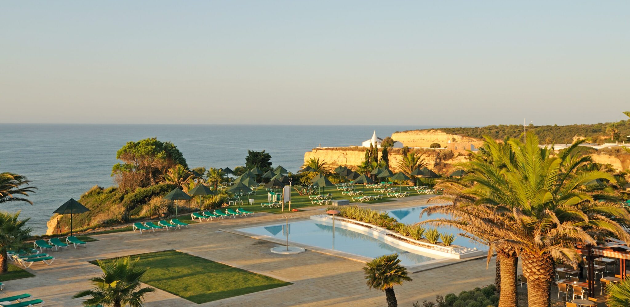 A scenic view out to seas, across the Pestana Viking gardens. A fantastic place for your next golf break.