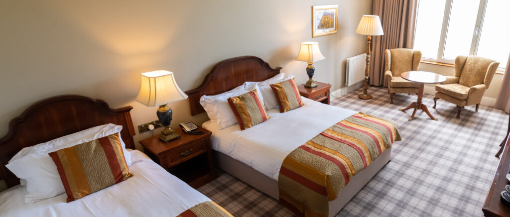 Accommodation with twin and double bed at Rosapenna Hotel and Golf Resort