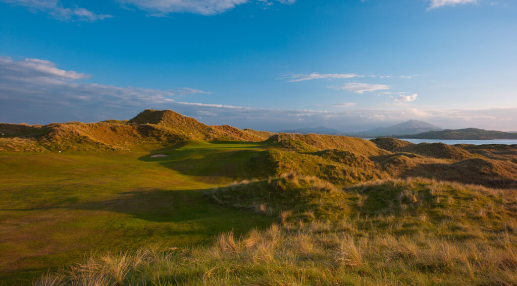 Fairway at Rosapenna Hotel and Golf Resort wtih mounds around