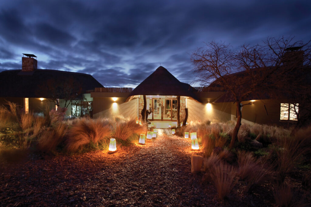Lehele lodge entrance in South Africa